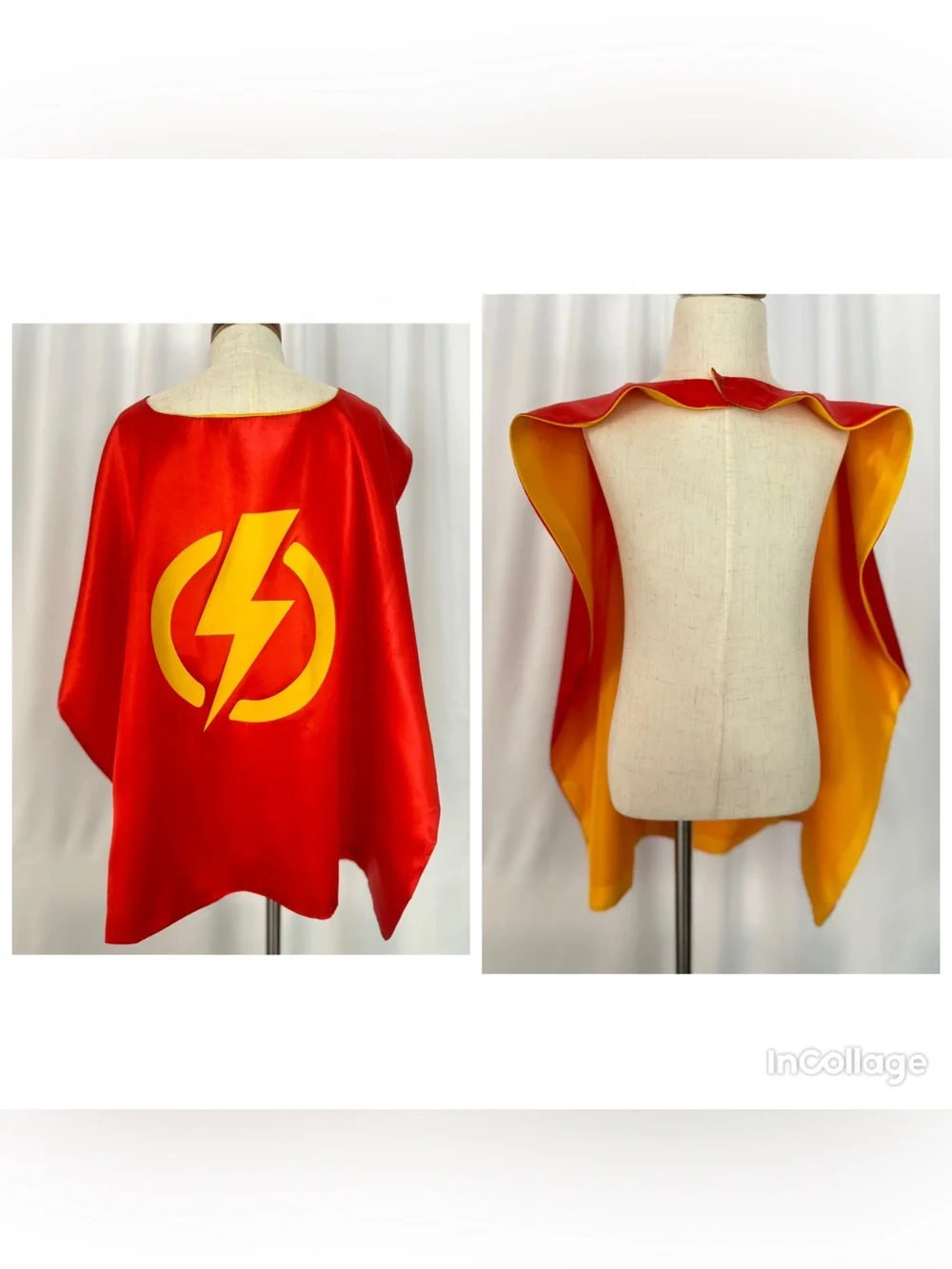 Set of 3 Reversible Kids Superhero Capes – Spider, Bat & Lightning (1431)